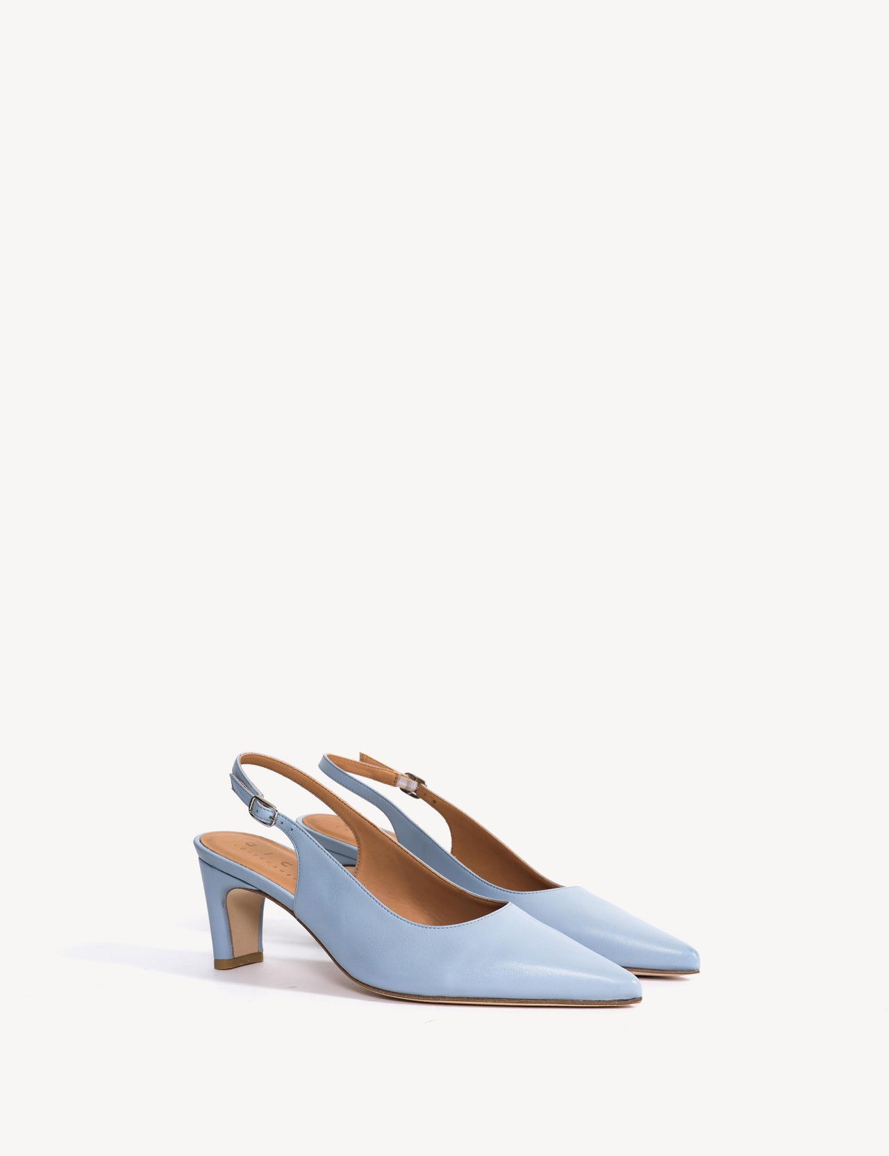 Liz Slingback Pump In Sky Blue Calfskin