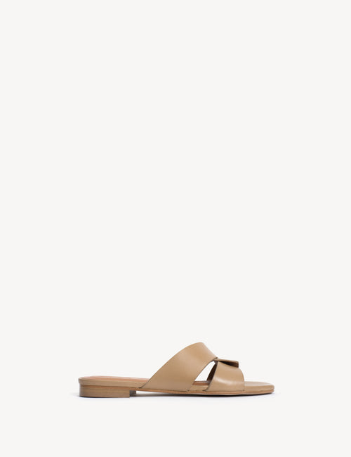 Lulu Mule In Beige Calfskin