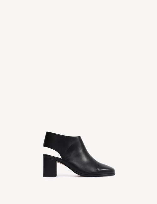 May Open Heel In Black Calfskin