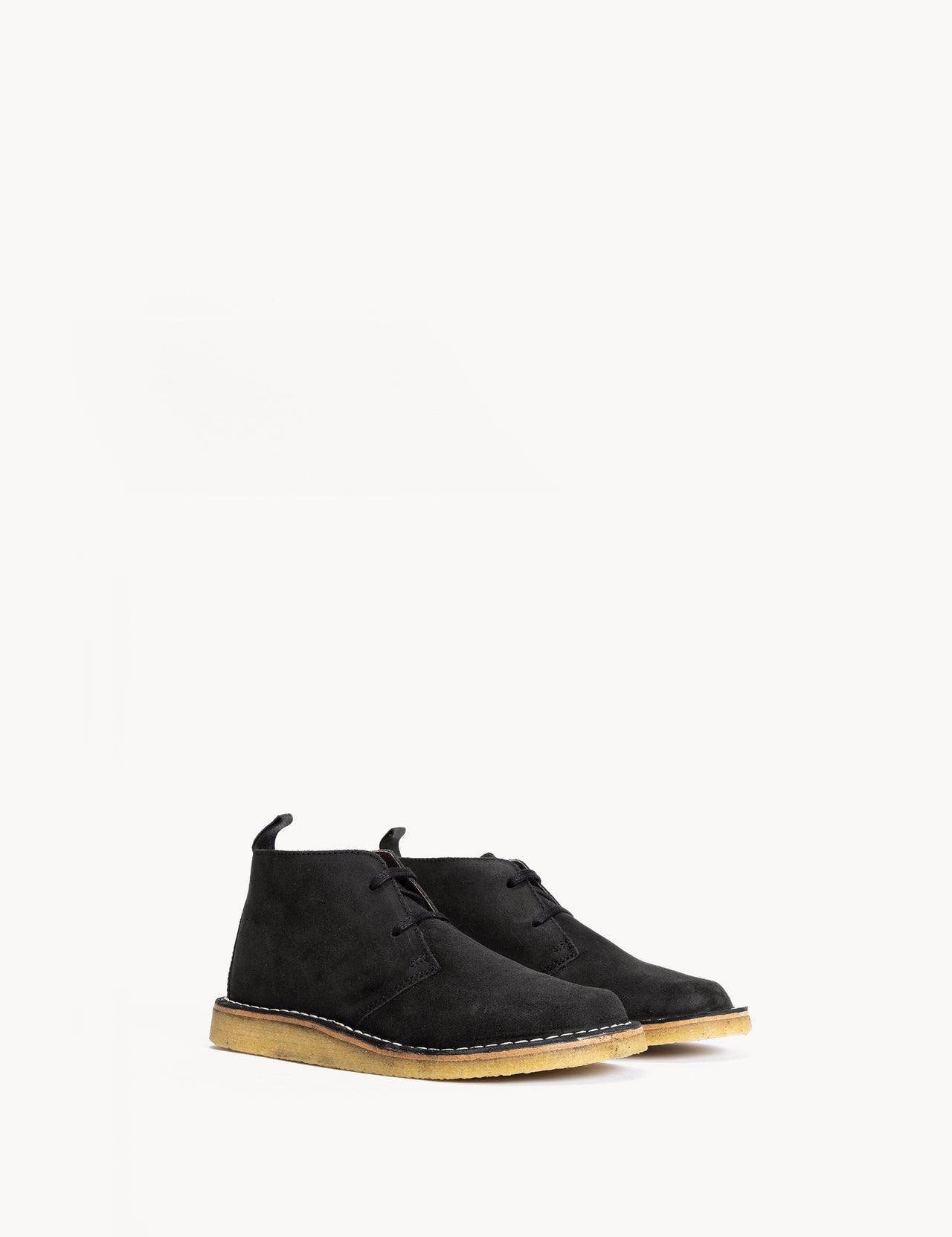 Silja In Black Waxed Suede With a Crepe Sole