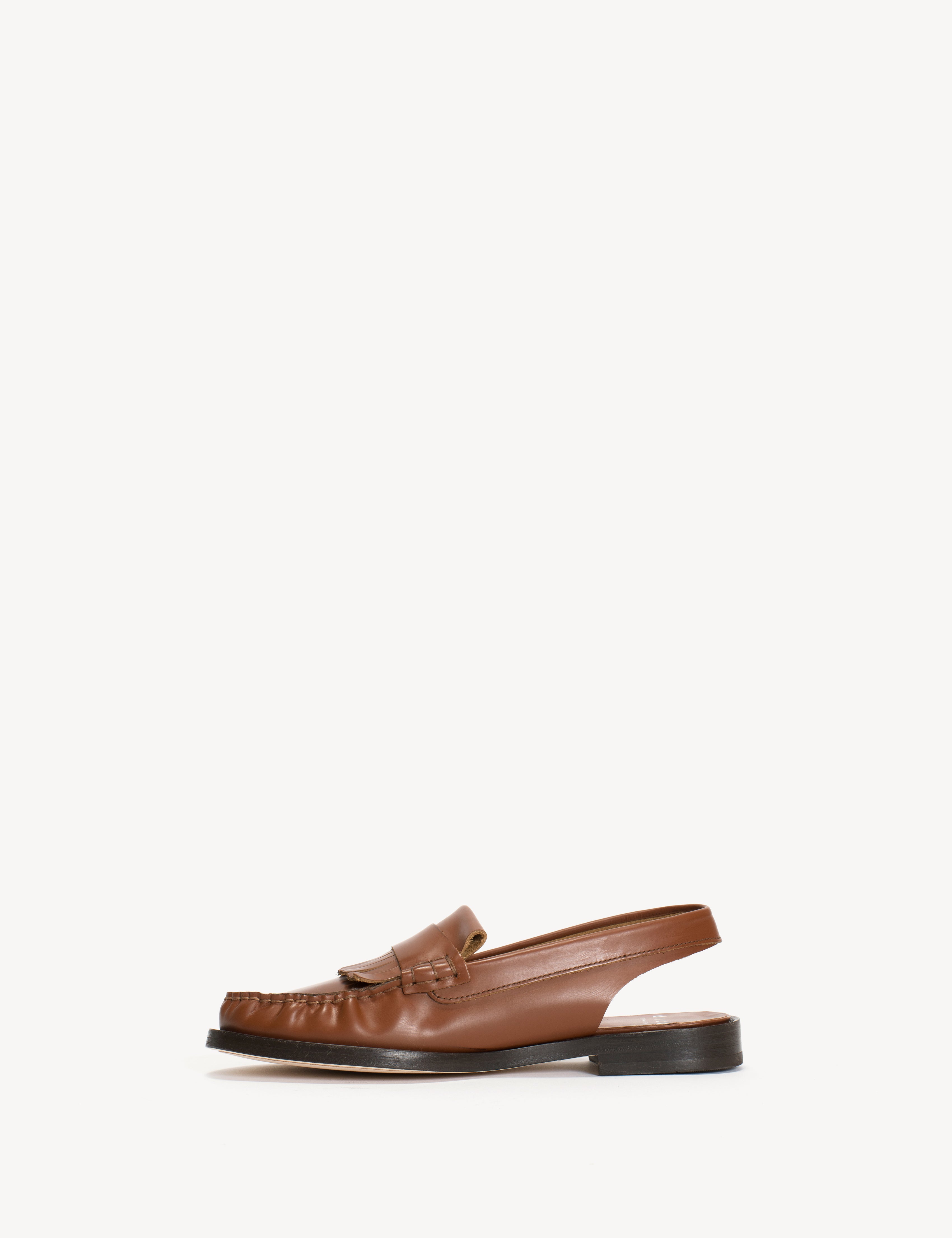 Slingback best sale loafers leather