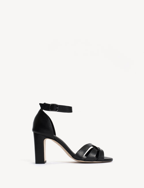 Sasha High Sandal In Black Calfskin